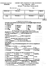 Bộ đề khảo sát chất lượng học kỳ II môn Tiếng Anh Lớp 9 - Năm học 2018-2019 - Sở giáo dục và đào tạo Thanh Hóa (Có đáp án)